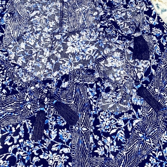 A:glow blue floral maxi dress size large - Picture 8 of 10